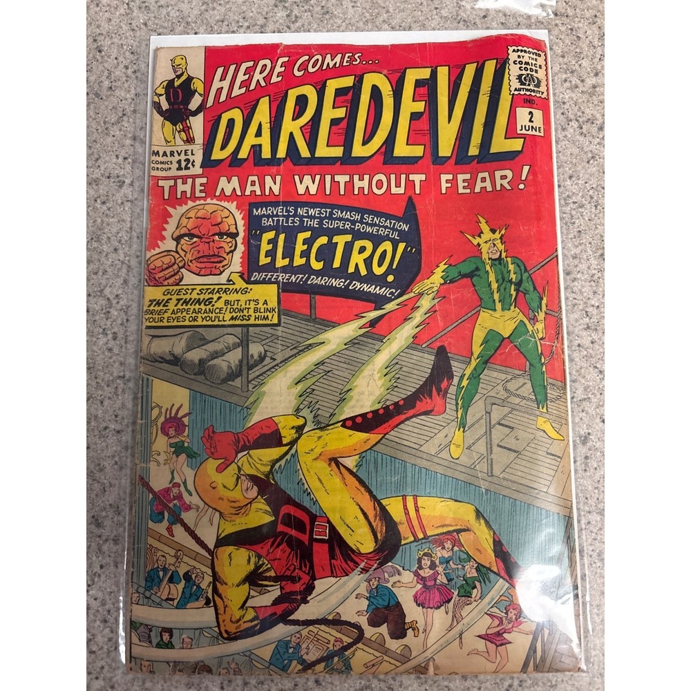 Marvel Daredevil 2 June 1964 2nd App Electro The Thing Stan Lee Silver Age
